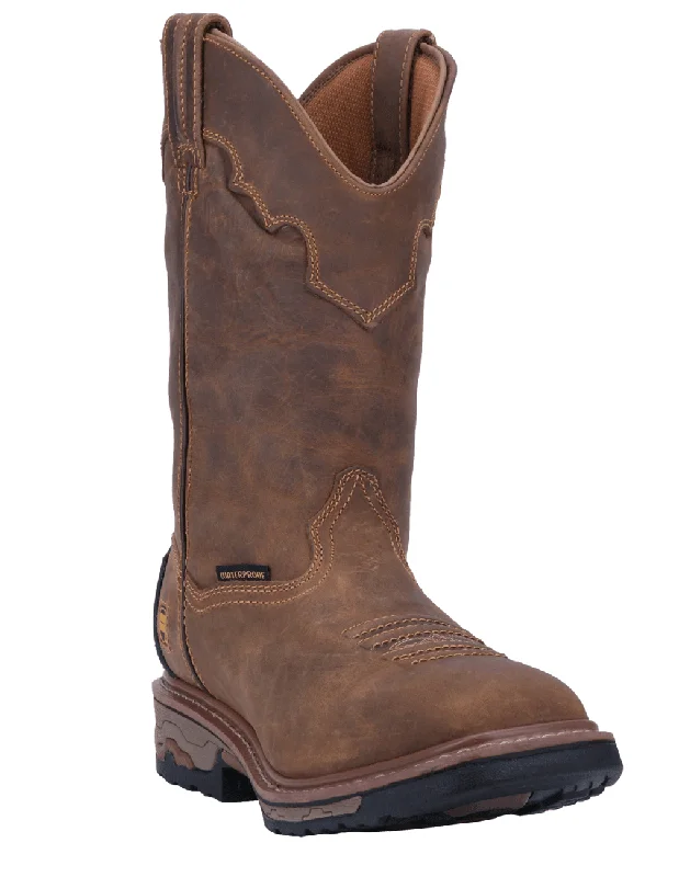 Men's work & safety boots with a cushioned midsole for comfortDan Post Men's Blayde Waterproof Brown Work Cowboy Boots DP69402