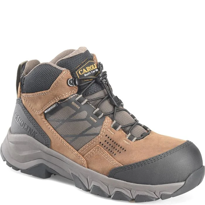 Men's work & safety boots with a breathable waterproof membrane like Gore - TexCarolina Men's Ironhide Mid Cut Soft Toe WP Work Boot -Brown- CA5053