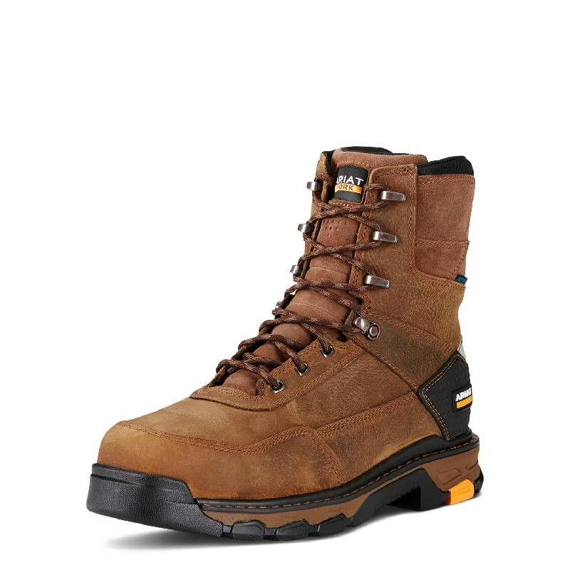 Men's work & safety boots with a padded collar for ankle comfortIntrepid 8 inch Composite-Toe Waterproof Work Boot Rye Brown