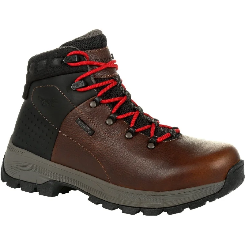 Men's work & safety boots with a removable insole for easy cleaningGeorgia Men's Eagle Trail 6" Alloy Toe WP Hiker Work Boot - Brown - GB00397