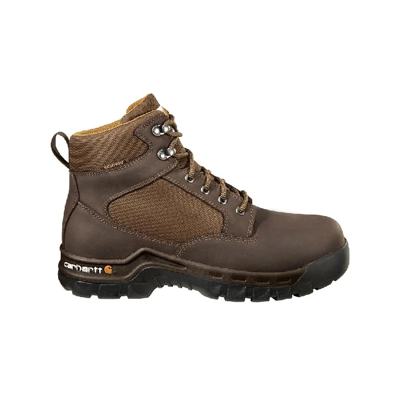 Men's waterproof steel - toe work & safety boots for wet environments6" Rugged Flex Waterproof Steel Toe Work Boot Dark Brown