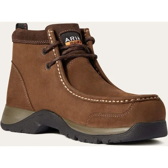 Men's work & safety boots with a moisture - wicking lining for dry feetAriat Women's Edge Lte Moc Comp Toe Slip Resistant Work Boot - Brown - 10035978