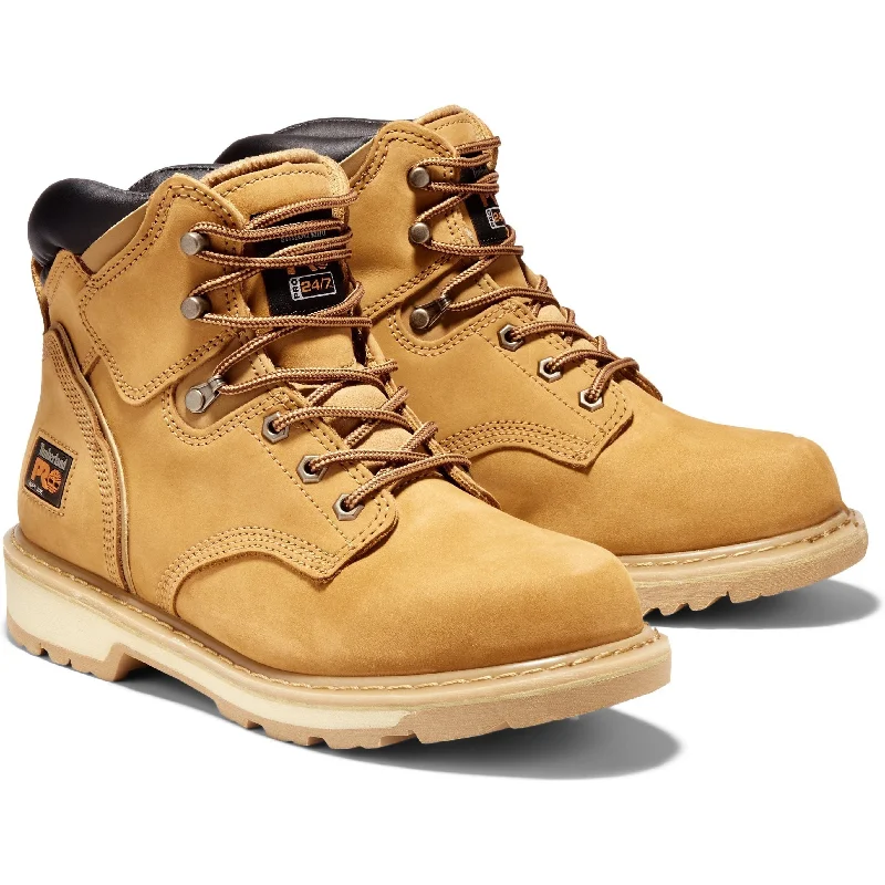 Men's work & safety boots with a quick - lace system for easy on and offTimberland PRO Men's Pit Boss 6" Soft Toe Work Boot Wheat TB033030231