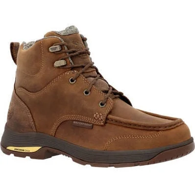 Men's work & safety boots with a chemical - resistant rubber soleGeorgia Men's Athens Superlyte WP Moc Toe Work Boot -Brown- GB00547