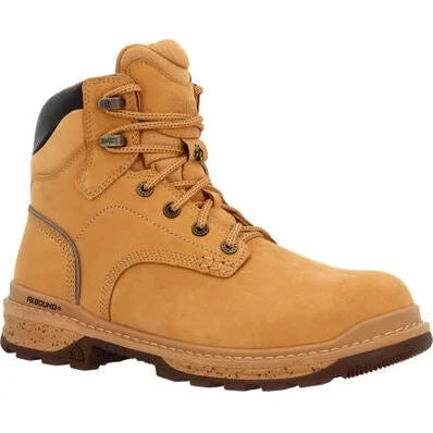 Men's work & safety boots with a breathable waterproof membrane like Gore - TexRocky Men's Rams Horn 6" WP Composite Toe Work Boot -Wheat- RKK0392