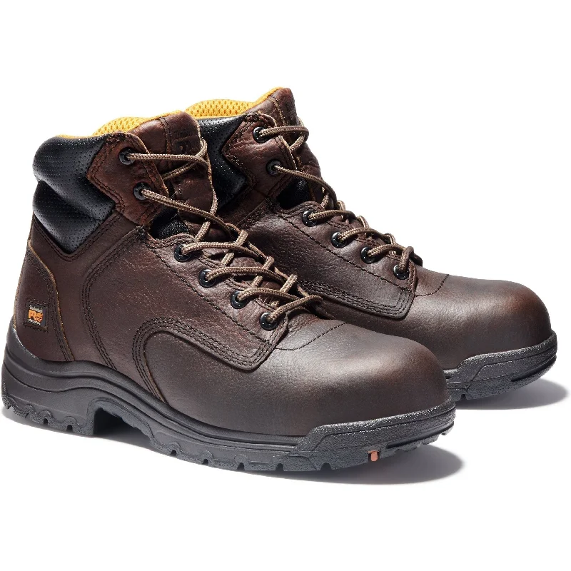 Men's waterproof steel - toe work & safety boots for wet environmentsTimberland PRO Men's TiTAN 6" Comp Toe Work Boot - Brown - TB050508210