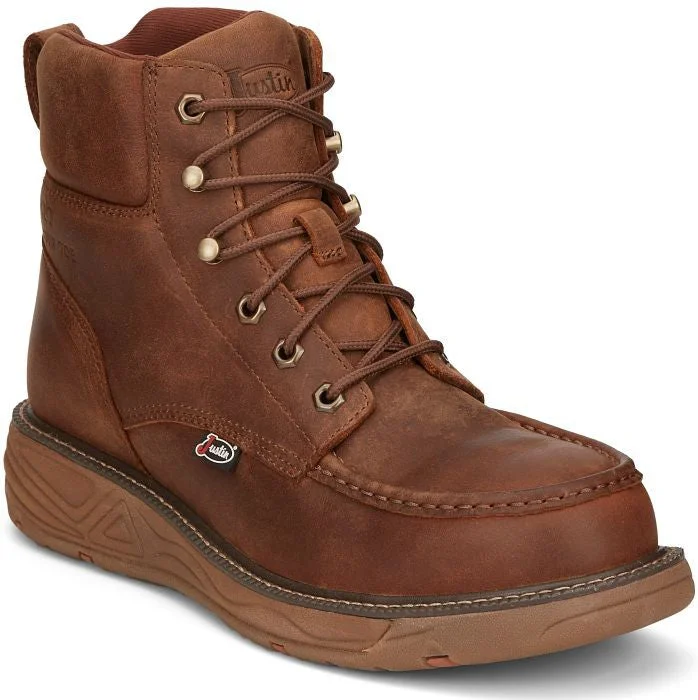 Men's insulated work & safety boots for cold - climate workJustin Men's Rush 6" Nano CT Work Boot -Brown- SE471