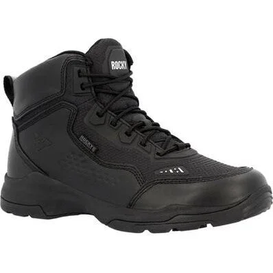 Men's shock - absorbing work & safety boots for long - hours standingRocky Men's Tac One 6" Soft Toe WP Public Service Boot -Black- RKD0112