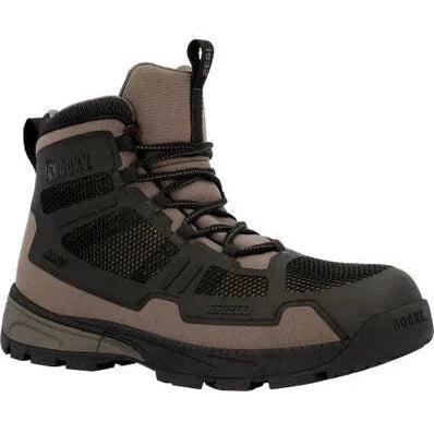 Men's work & safety boots with a quick - lace system for easy on and offRocky Men's Quickfire 5.5" WP 200G Insulated Outdoor Boot- Clay- RKS0651