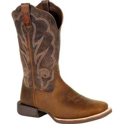 Men's work & safety boots with a quick - lace system for easy on and offDurango Women's Lady Rebel Pro 12" Soft Toe Western Classic Boot- Cognac- DRD0376