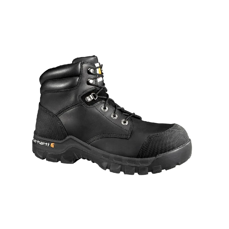 Men's slip - resistant work & safety boots for oily surfaces6" Rugged Flex Waterproof PR Composite Toe Work Boot Black