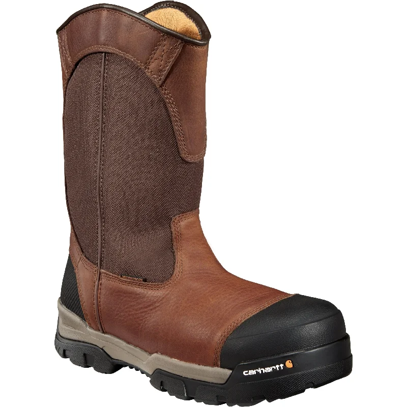 Men's work & safety boots with a chemical - resistant rubber soleCarhartt Men's Ground Force 10" Comp Toe WP Wellington Work Boot CME1355