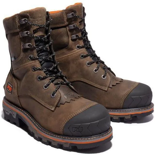 Men's high - ankle support work & safety boots for construction sitesTimberland Pro Men's Boondock HD NT Logger Comp Toe WP Work Boot- TB0A29G9214