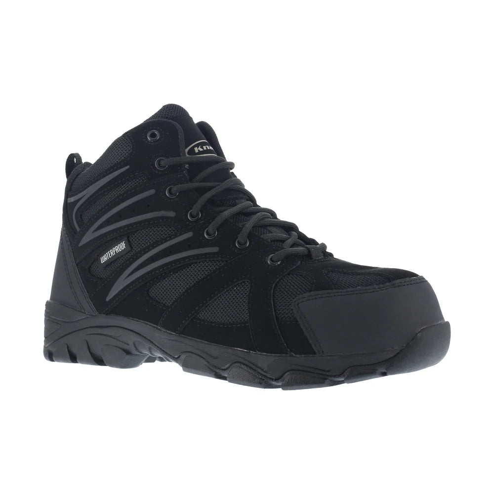 Men's work & safety boots with a flame - resistant upper for firefighting or welding workK5400 Composite-Toe Waterproof Trail Hiker Work Boots Black