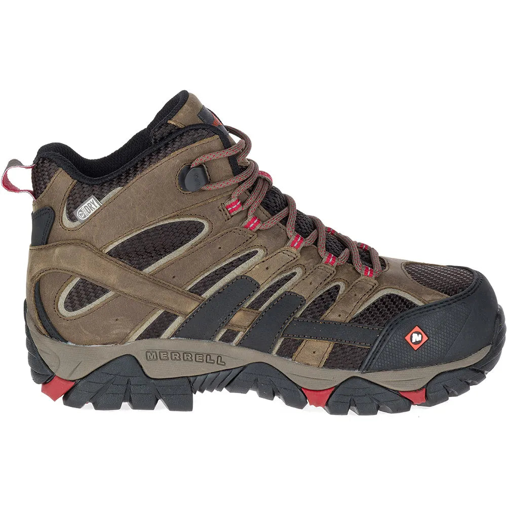 Men's work & safety boots with a gusseted tongue to keep out debrisMoab 2 Vent Mid Women's Work Shoes Wp Boulder