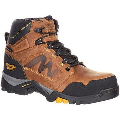 Men's work & safety boots with a moisture - wicking lining for dry feetGeorgia Men's Amplitude 6" WP Slip Resistant Work Boot -Trail - GB00128