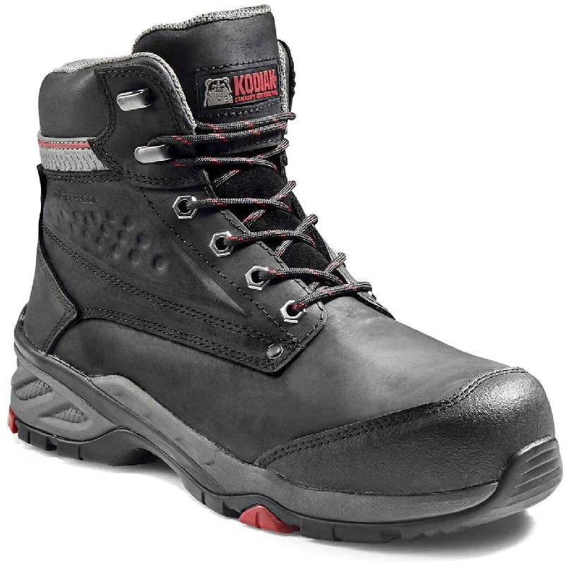 Men's work & safety boots with a removable insole for easy cleaningKodiak Men's Crusade 6" Comp Toe WP Hiker Safety Work Boot -Black- K4NKBK