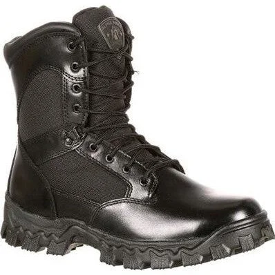 Men's slip - resistant work & safety boots for oily surfacesRocky Men's Alpha Force 8" Soft Toe WP Public Service Boot -Black- FQ0002165