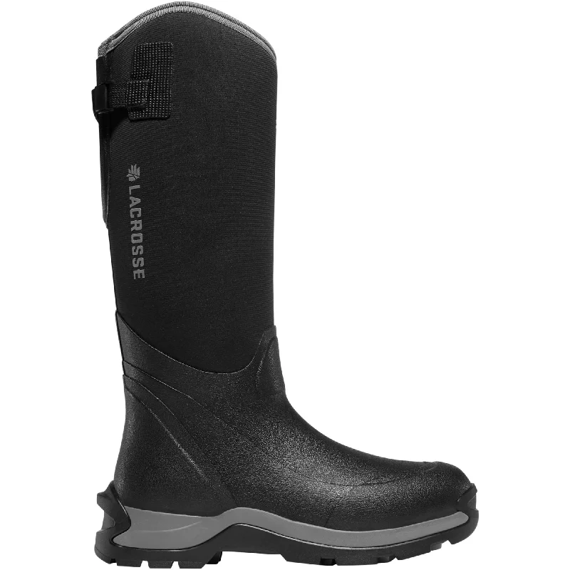 Men's work & safety boots with a durable rubber outsole for traction on rough terrainLaCrosse Men's Alpha Thermal 16" CT Ins Rubber Work Boot Black 644103