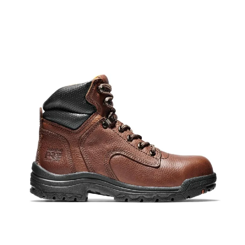 Men's breathable mesh - lined work & safety boots for hot weatherWomen's Titan 6 Inch Alloy-Toe Work Boot Brown Coffee