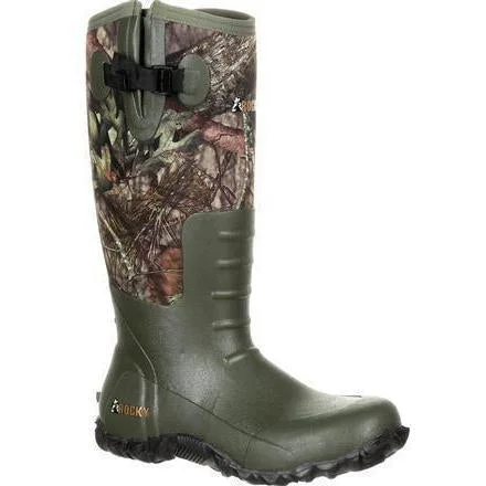 Men's work & safety boots with a removable insole for easy cleaningRocky Men's Core Rubber 19" WP Rubber Hunt Boot - Mossy Oak Camo - RKS0350