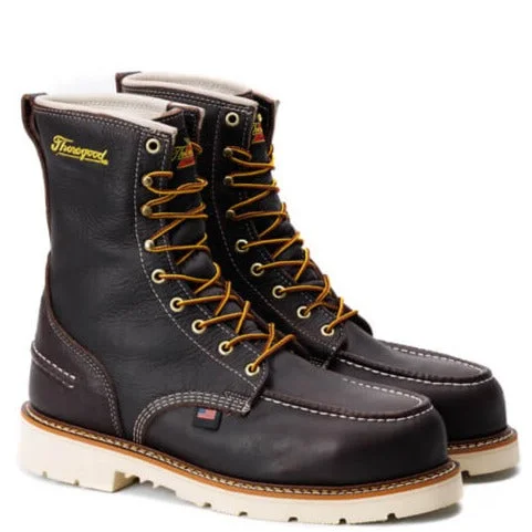 Men's water - repellent leather work & safety boots for outdoor workThorogood Men's 1957 Series 8" Steel Toe WP Made in USA Work Boot- 804-4941