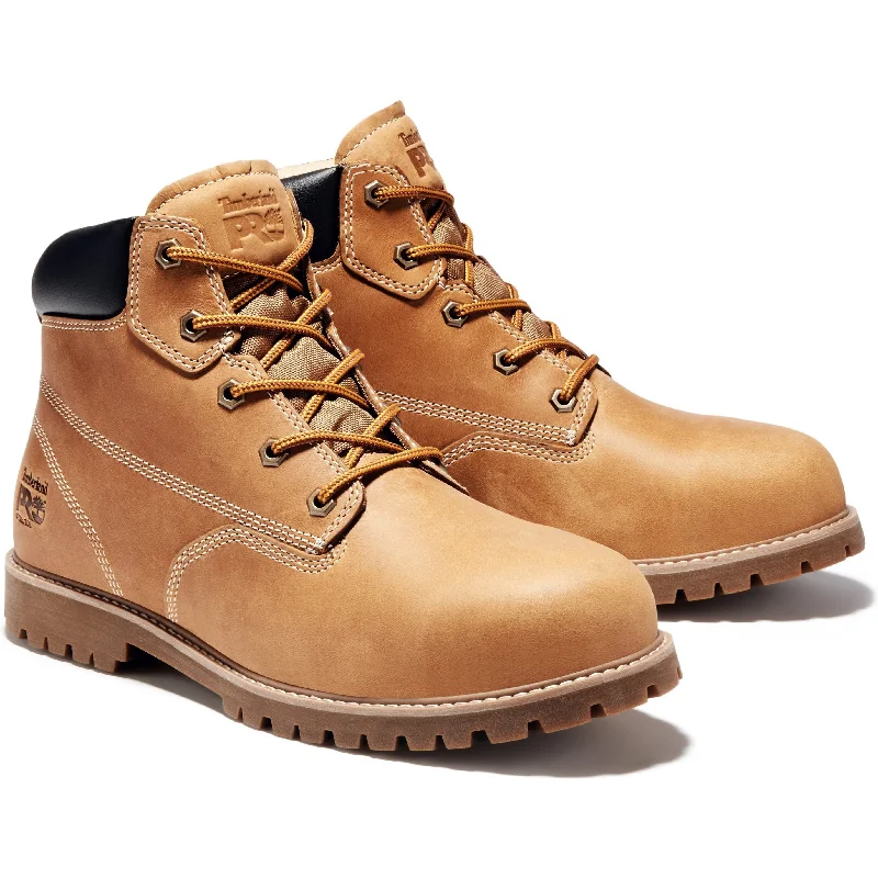 Men's water - repellent leather work & safety boots for outdoor workTimberland PRO Men's Gritstone 6" Steel Toe Work Boot - TB0A1Q8K231