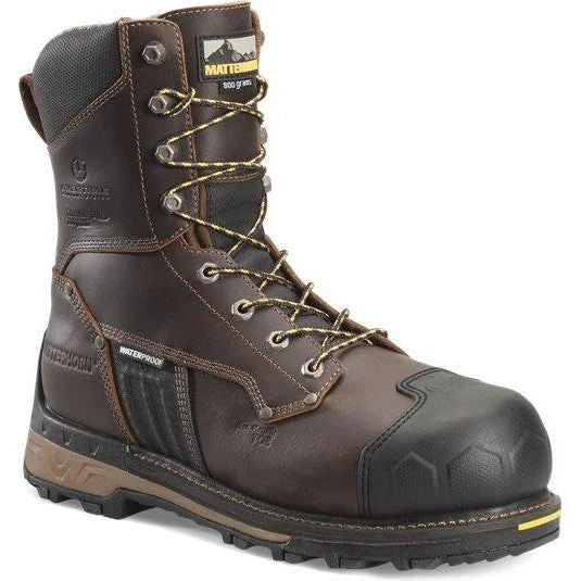 Men's non - metallic work & safety boots for airport security jobsMatterhorn Men's Maximus 2.0 8" Comp Toe WP 800G Ins Work Boot- MT2562