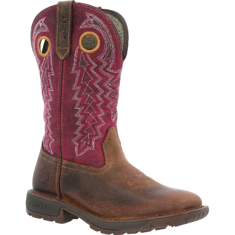 Men's work & safety boots with a breathable waterproof membrane like Gore - TexRocky Women's Legacy 32 11" Square Toe Western Boot - Brown - RKW0357