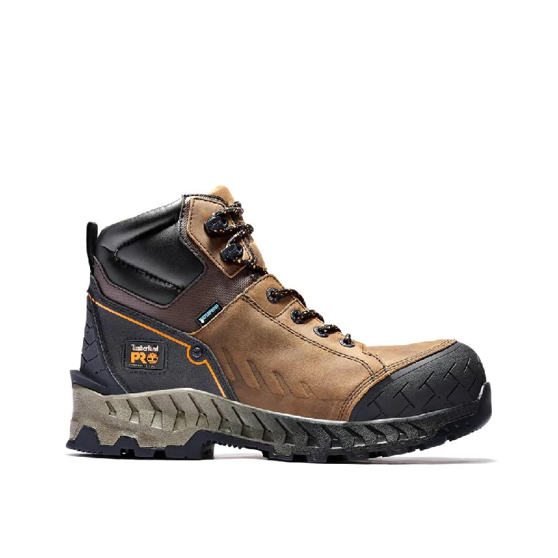 Men's breathable mesh - lined work & safety boots for hot weatherWork Summit 6 Inch Composite-Toe Waterproof Work Boot Brown