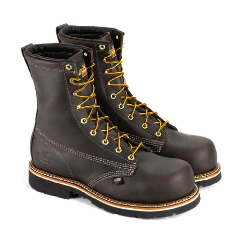 Men's work & safety boots with a quick - lace system for easy on and offThorogood Men's Emperor Toe 8” Briar Pit Stop Comp Toe Lace Up Work Boots 804-4368