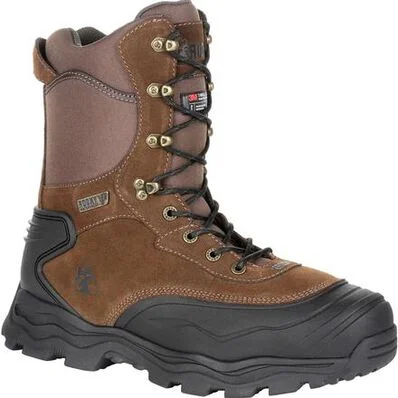 Men's work & safety boots with a flame - resistant upper for firefighting or welding workRocky Men's Multi-Trax 8" Soft Toe WP 800G Insulated Outdoor Boot- Brown- RKS0417