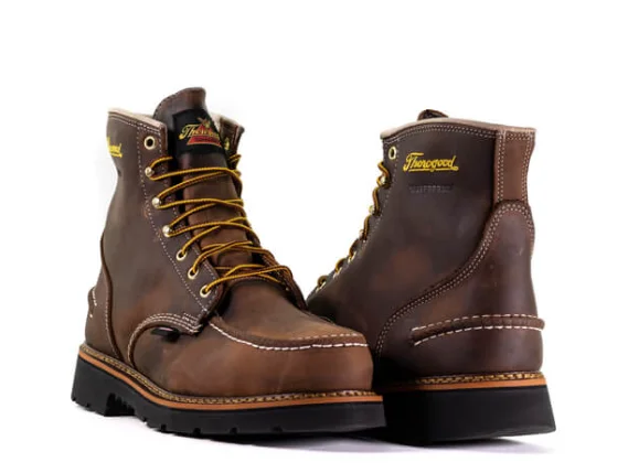 Men's work & safety boots with a toe cap made of aluminum alloyThorogood Men's 1957 Waterproof 6” Crazyhorse Safety Toe Work Boots 804-3696