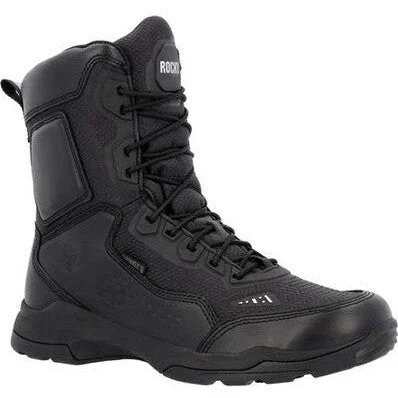 Men's work & safety boots with a chemical - resistant rubber soleRocky Men's Tac One 8" Soft Toe WP Public Service Boot -Black- RKD0111