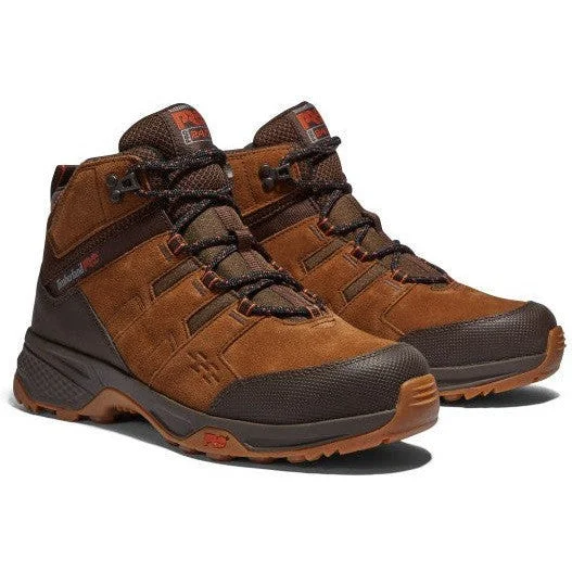 Men's work & safety boots with a high - traction lug pattern for uneven groundTimberland Pro Men's Switchback LT Steel Toe Work Boot- Brown- TB1A2MTA214