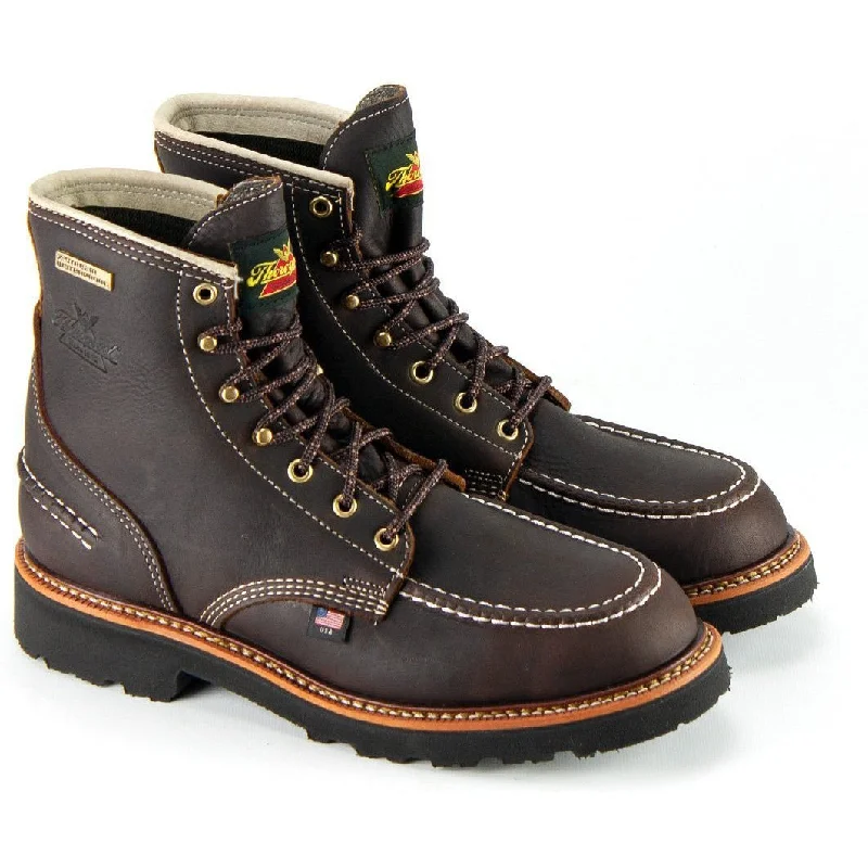 Men's electrical - hazard resistant work & safety boots with composite toeThorogood Men's Flyway 6" USA Made WP Work Boot - Brown - 814-4140