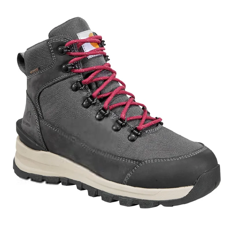 Men's non - metallic work & safety boots for airport security jobsCarhartt Women's Storm 6" WP Alloy Toe Hiker Work Boot -Charcoal- FH6587-W