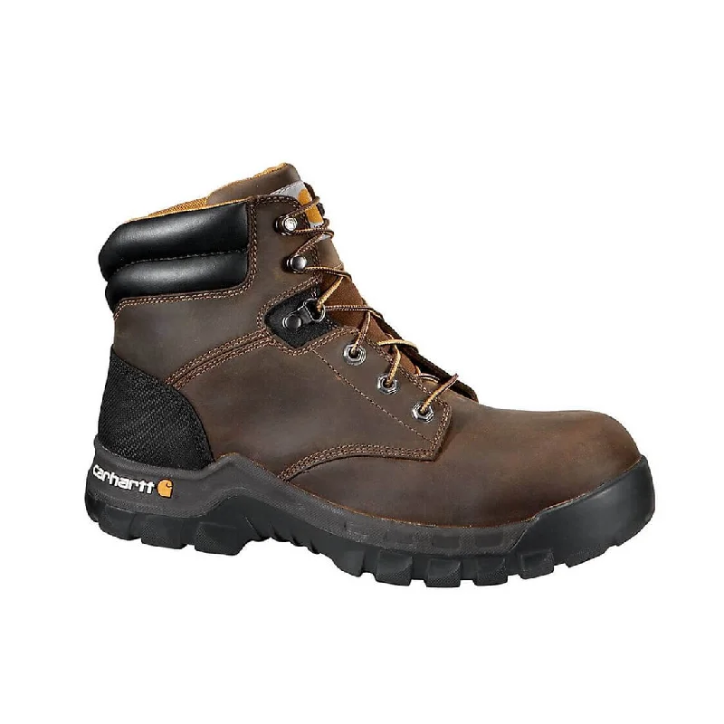 Men's work & safety boots with a reflective strip for low - light visibility6" Rugged Flex Soft Toe Boot Brown