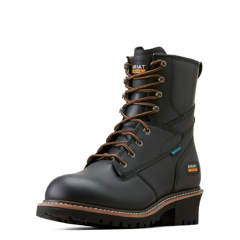 Men's work & safety boots with a moisture - wicking lining for dry feetLogger Shock Shield Soft-Toe Waterproof Boot Black