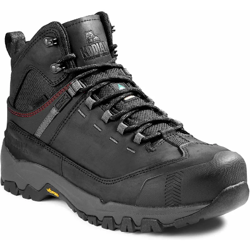 Men's waterproof steel - toe work & safety boots for wet environmentsKodiak Men's Quest Bound Comp Toe WP Hiker Work Boot -Black- 4TELBK