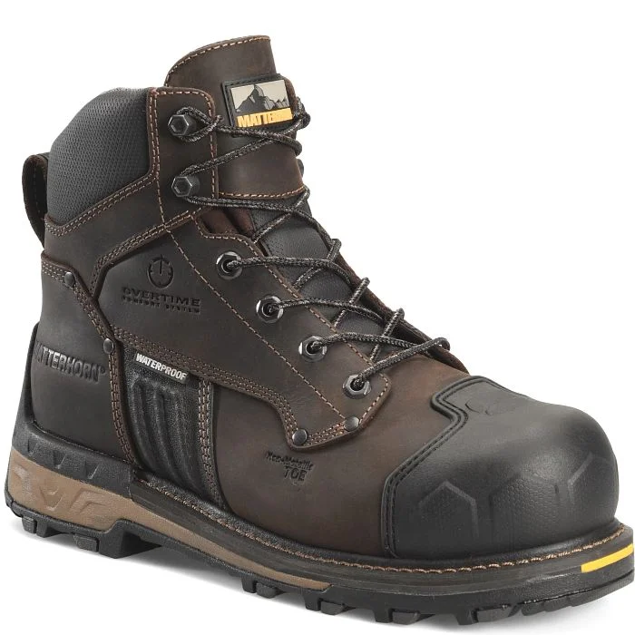 Men's waterproof steel - toe work & safety boots for wet environmentsMatterhorn Men's Maximus 6" Comp Toe WP Work Boot Brown MT2561