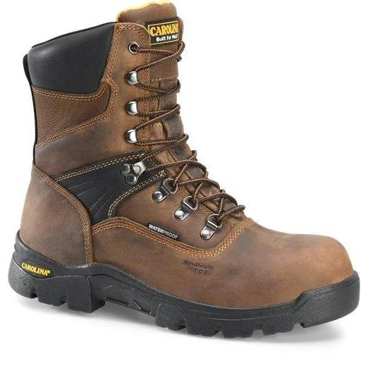 Men's insulated work & safety boots for cold - climate workCarolina Men’s 8” Cathode WP Comp Toe Work Boot - Brown - CA5589