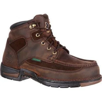 Men's work & safety boots with a breathable waterproof membrane like Gore - TexGeorgia Men's Athens 6" Steel Toe WP Work Boot - Brown - G7603