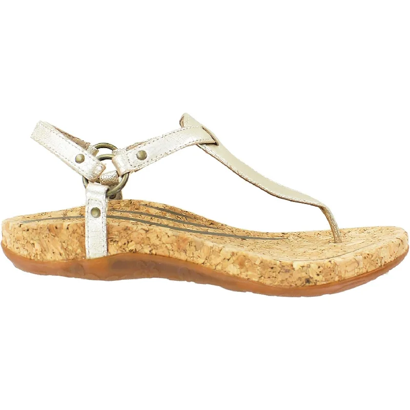 Men's sandals with a flexible sole for easy movementWomen's Aetrex Emilia Gold Synthetic