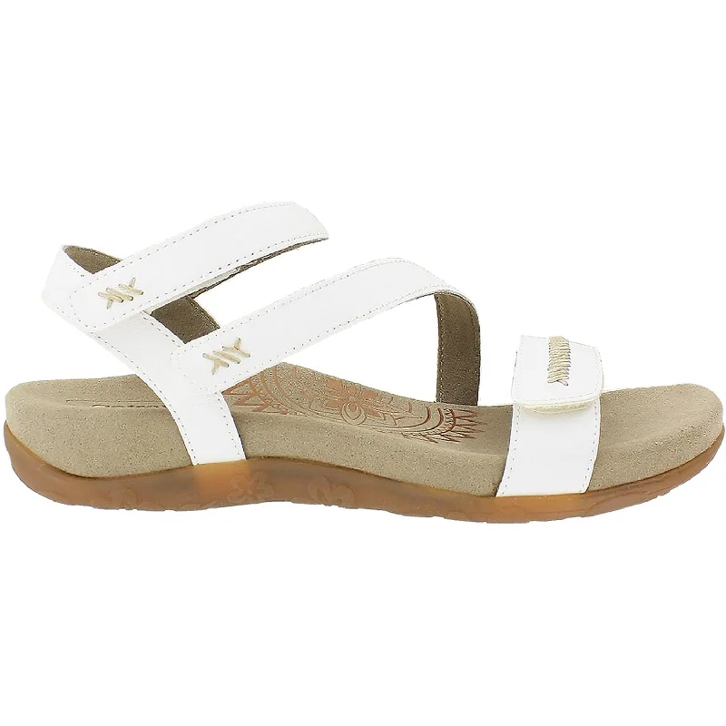 Men's sandals with a wide strap for supportWomen's Aetrex Gabby White Synthetic