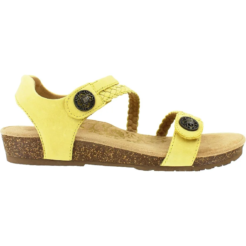 Men's sandals with a removable insole for cleaningWomen's Aetrex Jillian Lemon Leather