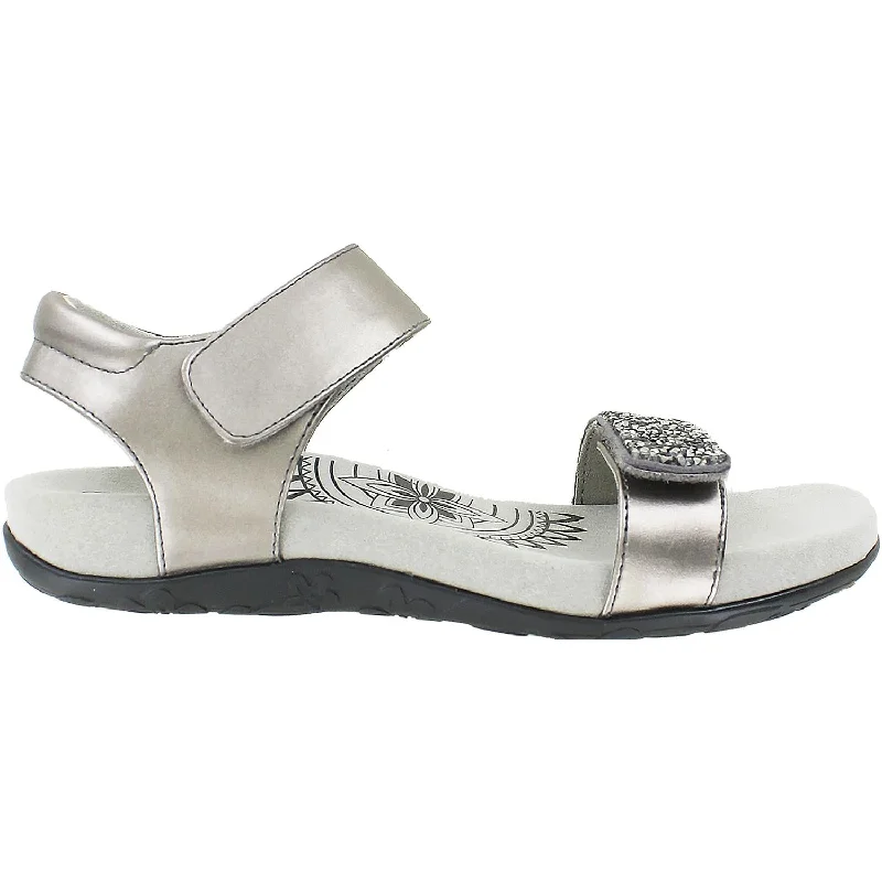 Waterproof men's sandals for water activitiesWomen's Aetrex Maria Jeweled Gunmetal Synthetic