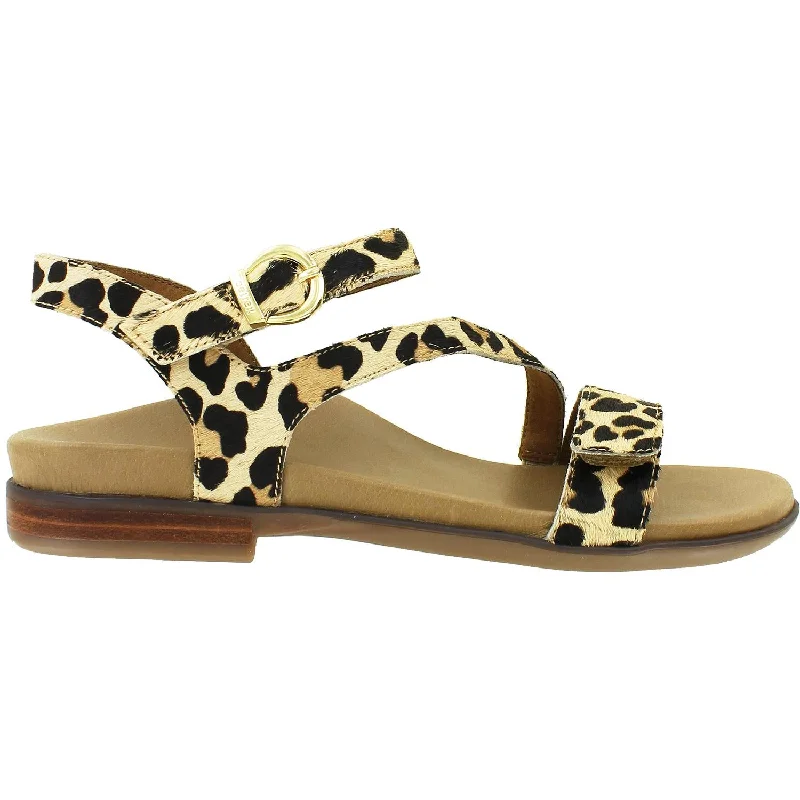 Men's sandals with a flexible sole for easy movementWomen's Aetrex Tia Leopard Calf-Hair