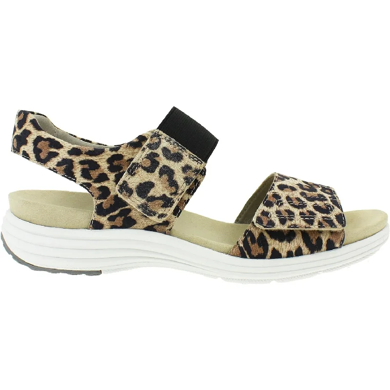 Men's sandals with a leather lining for comfortWomen's Aravon Beaumont Two Strap Leopard Print Leather