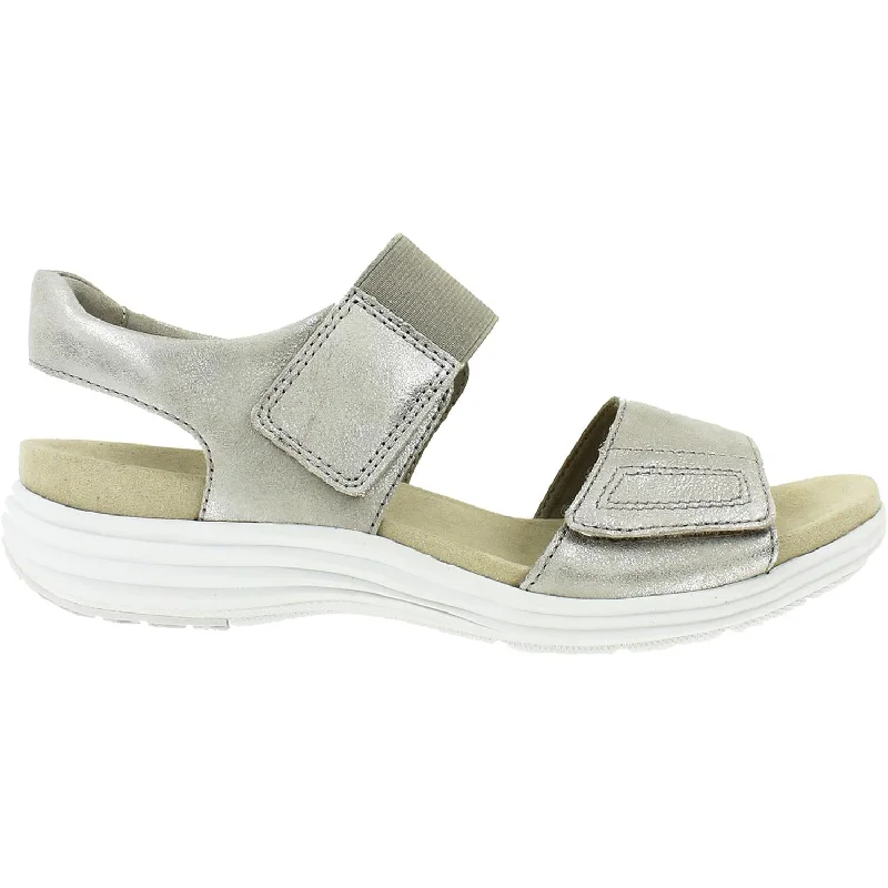 Men's sandals with a shock - absorbing insoleWomen's Aravon Beaumont Two Strap Metallic Leather